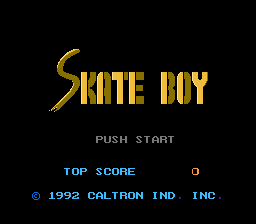 Skate Boy (Homebrew) — Title screen